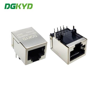 China DGKYD59211118GWA1DY1022 Shielded Modular 8pin Female RJ45 Ethernet Connector Without LED for sale