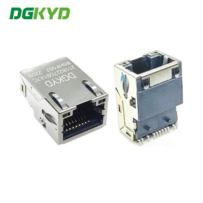 China DGKYD 7 pin SMD RJ45 Network Connector with LCP housing for sale