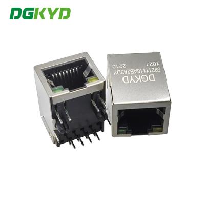 China DGKYD59211118AB2A3DY1027  PA46 Housing 8P10C 21.15mm RJ45 Modular Jack With LED for sale