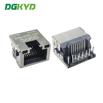China DGKYDCB431188AB7WA6DB1075 4.3 Sink Board Connector RJ45 Socket With Lamp Package Shield for sale