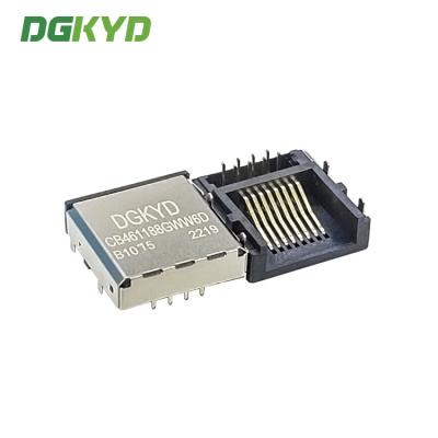 China DGKYDCB461188GWW6DB1075 Submersible RJ45 Connector Ultra Thin Interface LCP Material Without Filter 8P8C for sale