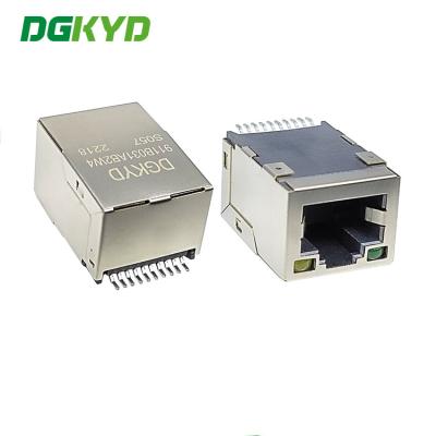 China Relação modular rápida do filtro SMD 8P8C dos ethernet da interface de rede de DGKYD911B031AB2W4S057 SMD RJ45 sem diodo emissor de luz à venda