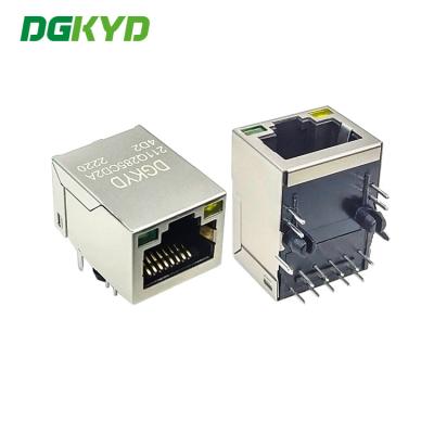 China DGKYD211Q285CD2A4D2 2.5G Single Port Tab Up Connector Modular Jack Industrial RJ45 Network for sale
