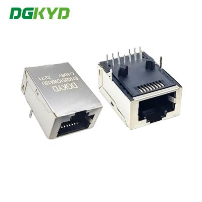 China DGKYD811Q351GWA10DC1057 10G Rj45 Network Connector 8P8C Female Connector With Shrapnel Rj45 Modular Block Socket for sale