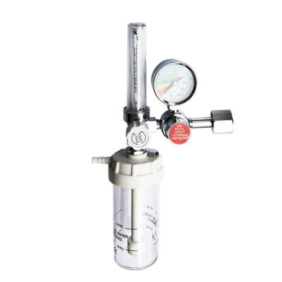 China Medical Oxygen Flow Meter With Regulator And Humidifier Bottle Optional Connections for sale