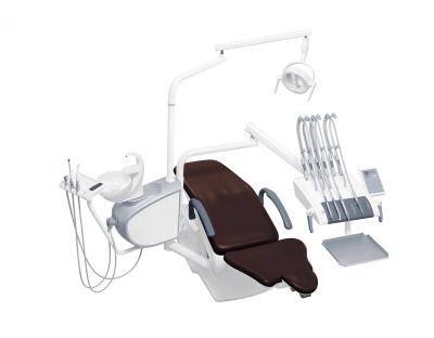 China Double Armrests Dental Chair Equipment , Top Mounted Dental Treatment Chair for sale