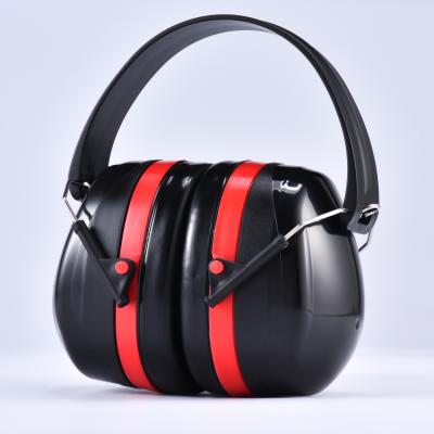 China NRR 28DB SNR 33DB Soundproof Ear Protection Cover Red Black Soft for sale