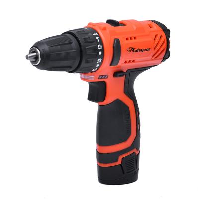 China 14Pcs 1.3Ah Cordless Screwdriver With Led Light 12v Two Speed Drill Battery Level Display for sale