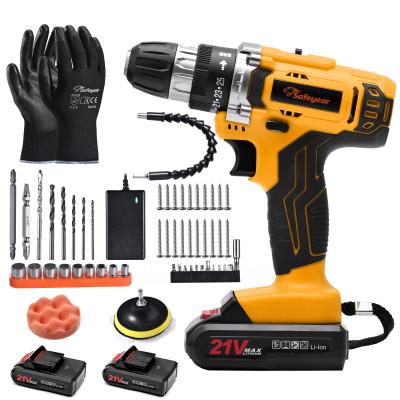 China 21Volt Cordless Power Tools Combo Kits 41PCS Lithium Ion Battery Operated Drill Machine for sale