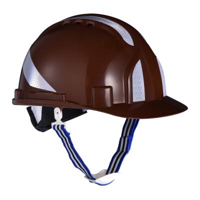 China Brown Workplace Safety Equipments Working At Height Helmet Regulations for sale