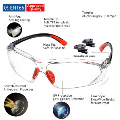 China Gafas de seguridad ULTRAVIOLETA antis de la prueba del rasguño del ANSI Z87 del vidrio anaranjado de la soldadora en venta