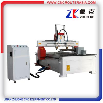 China 2 heads woodworking cnc router 1325 with rotary axis ZKM-1325A 1300*2500mm for sale