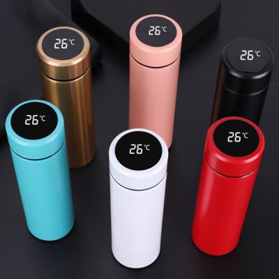 China BPA Free 500ml double wall stainless steel vacuum insulated smart water bottle for sale
