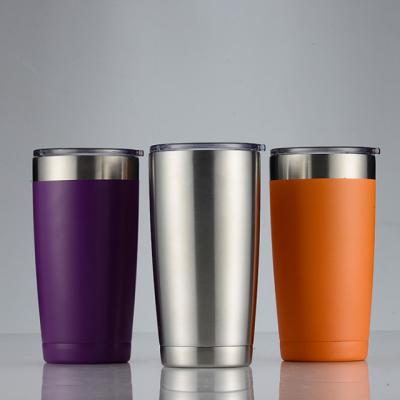 China Wholesale High Quality Powder Coated 20 oz Stainless Steel Tumbler for sale