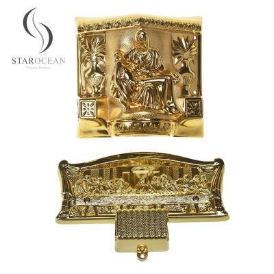 China Christian Style Coffin Hardware, Coffin Corner Decorations For Funeral Events for sale