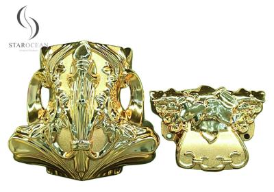 China Cornos de caixão de ouro leve com design compacto, acessórios de caixão de alta qualidade à venda