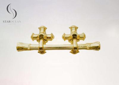 China Forma de cruz de oro estilo europeo Pantallas de ataúd de plástico Dimensión Alta resistencia P9008 en venta