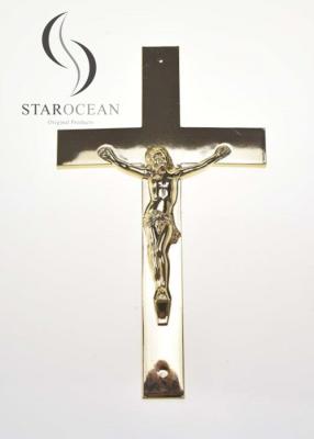 China Golden PP Recycled Material Catholic Funeral Cross Classic Style ECO Friendly PF-02 for sale
