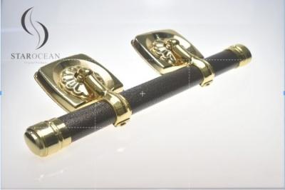 China Gold Color Casket Parts Swing Bar Set With Steel Bar/Zamak Lugs Eco Friendly Model.G for sale