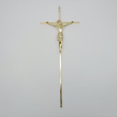 China Crucifijo del ataúd del chapado en oro ZD012, cruz del ataúd con el modelo cristiano en venta