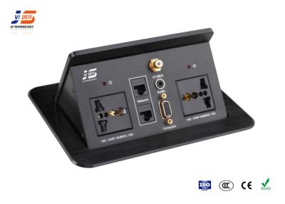 China Tabletop Interconnect Box With 3.5mm Audio For Meeting System , German Plug for sale