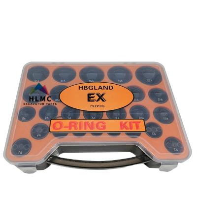 China HITACHI Excavator Seal Kit 792 PCS Rubber GIANT O Ring Kit Box for sale