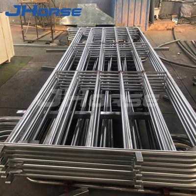 China 6 Rail Clear Galvanized Metal Welded Horse Fence Panel for Farms Livestock at Affordable for sale