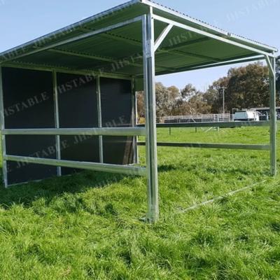 China Outdoor Temporary Mobile Galvanized horse shelters Mobile portable horse stable stall with Roof for sale