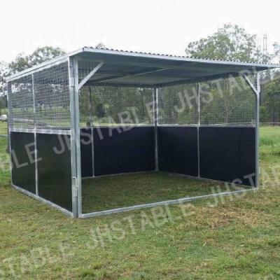 China Customized Temporary Mobile Field Horse Shelters Portable Horse Run-In Shed for sale