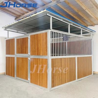 China USA Standard Safety Heavy Duty Bamboo Hot Dip Galvanized Horse Stable Stall Front Panels with Roof for sale