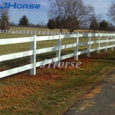 China Customized Superior Plastic PVC Products White 4 Rail Vinyl Fence Horse Post Rail Fence for sale