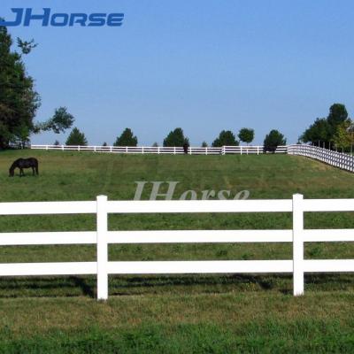 China High Quality Factory Directly PVC 3 Rails Farm Fence Horse Fence White Nature for sale
