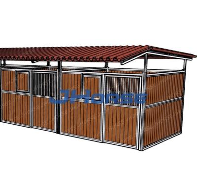 China Customized 3.0/3.5/3.6/4.0m Horse Stable Barn Stalls with Galvanized Roof Height 2.25m for sale