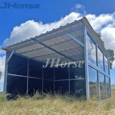 China Horse Shelter with HDPE Panels Economical Temporary Prefab Design Horse Stall Barn for sale