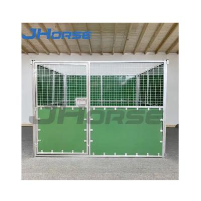 China Galvanized Portable Movable Horse Box Stable Barn Roof Shelter Horse Stall Panels for sale