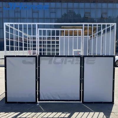 China Portable outdoor priefert horse stalls hdpe board/plywood/pvc stable products with roof for rent for sale