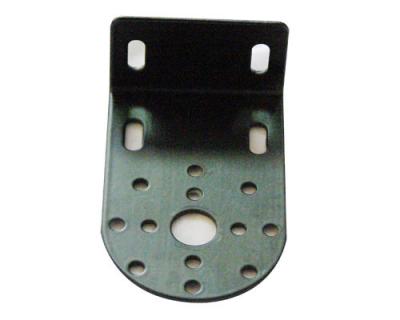 China Stamped Sheet Metal Parts Metal Angle Brackets With Black Powder Coating Finish for sale