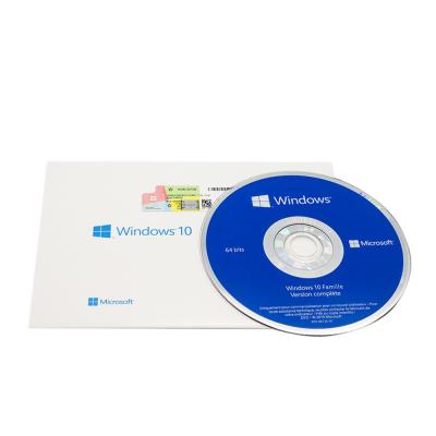 China Win 10 home oem Lincense Key Windows 10 home OEM package DVD Coa Sticker Activation Online for sale