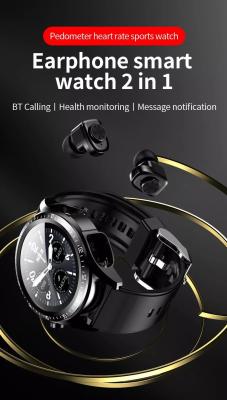 China Full Touch Screen TWS Earbuds Smartwatch Ip67 Waterproof Health Smart Ecg Watch for sale