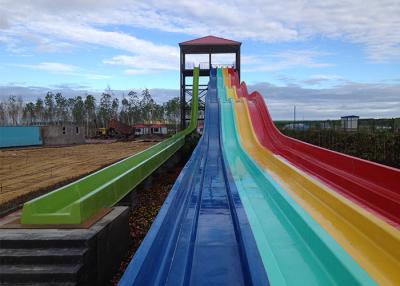 China Fiberglass Colorful Water Slide Outdoor Long Multi Lane For Racing for sale