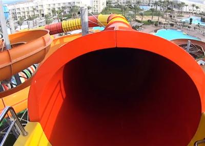 China Commercial Tube Spiral Water Slide , Fiberglass Theme Park Water Slides Customized for sale