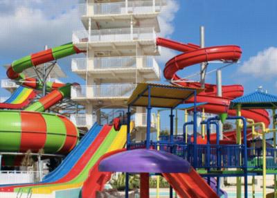 China Theme Park Fiberglass Water Slide Customized Closed Tube Spiral FRP For Adult for sale