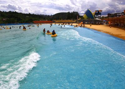 China Pneumatic Water Park Wave Pool 0.9-1.5 Wave Height With Artificial Sandy Beach for sale