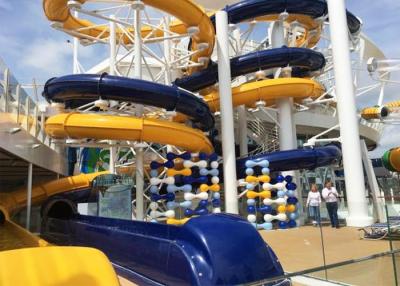 China Aqua Park Spiral Water Slide , Outdoor / Indoor Commercial Swimming Pool Slides for sale
