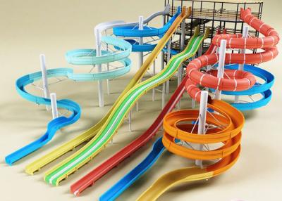 China Holiday Resort Spiral / Long Water Slide Adult Commercial Colorful FRP for sale