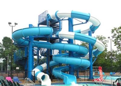 China Aqua Play Fiberglass Water Slide , Combination Commercial Pool Water Slides for sale
