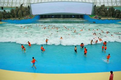 China Artificial Wave Pool Surf Wave Machine For Children Powered By Vacuum Pump for sale