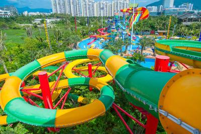 China Fiberglass Closed Spiral Black Hole Water Amusement Park Slides For Adult for sale