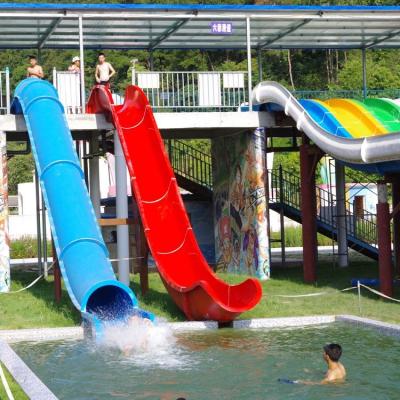 China Water Park Swimming Pool Slides , Fiberglass Barrel And Sled Slides for sale