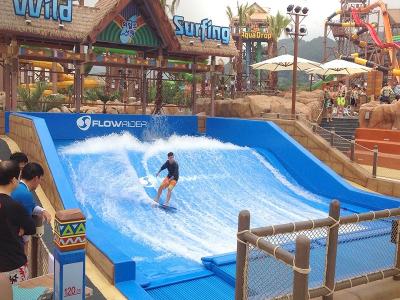 China 165kw Standard Size Surf Simulator Machine Swimming Pool Water Slide for sale